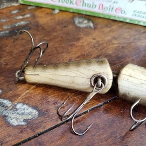 Leurre Creek Chub Vintage – Méné Bois 1601P Avec Boîte – Pêche Brochet/ Perche
