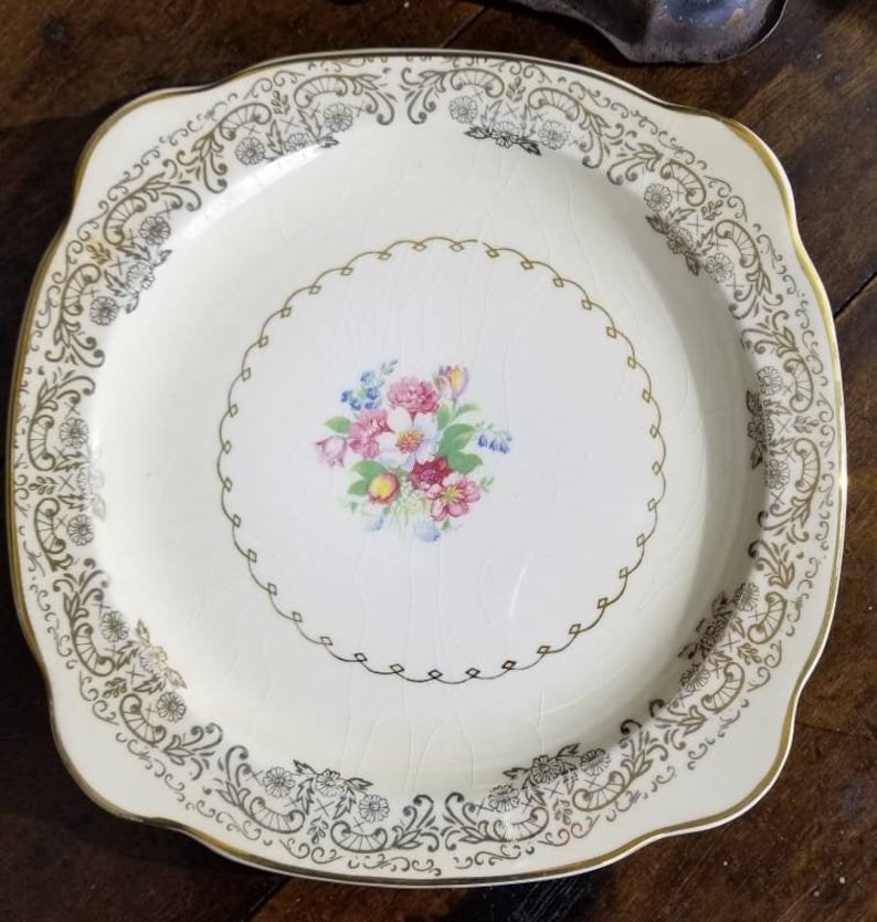 Vintage PADEN CITY POTTERY Square Salad Plate Set of Six Etsy