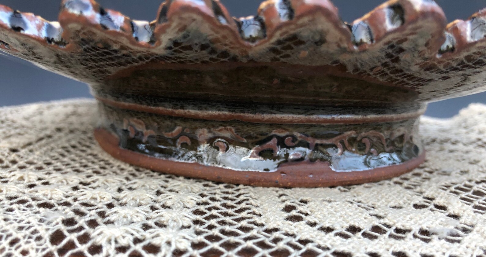 Gasfired Pottery Ceramic Handmade Deep Green and Mahogany Etsy