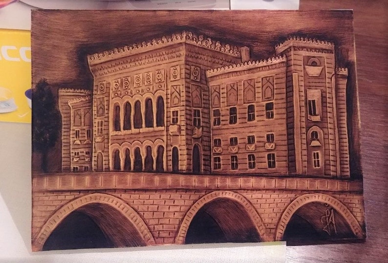 Sarajevo City Hall. Sarajevo Copper Art. Bascarsija Souvenir. Etsy