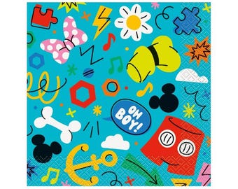 Mickey and Friends Paper Lunch Napkins - 16 Cnt | Mickey Mouse Birthday | Mickey Mouse Party | Mickey Party Theme | Disney | Tableware