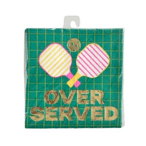 Pickleball Over Served Cocktail Napkins - 16 Cnt | Pickleball Birthday Napkins | Pickleball Party | Pickleball Theme | Tableware