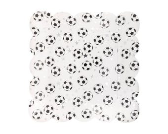 Scattered Soccer Ball Paper Plates - 12 Count | Soccer Birthday | Soccer Party Decor | Soccer Party Plates | Game On | Sports Birthday