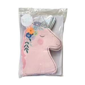 Pastel Unicorn Shape Lunch Napkins - 32 Cnt | Unicorn Birthday | Unicorn Party Decor | Unicorn Party Napkins | Birthday Napkins | Tableware