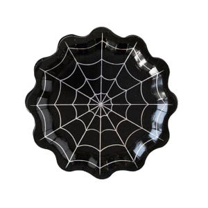 Halloween Holographic Web Shaped Paper Plates - 8 Cnt | Halloween Party | Halloween Themed Party | Halloween Party Decorations | Tableware