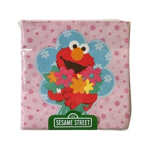 Sesame Street Elmo w/ Flowers - 40 Cnt| First Birthday | Sesame Street Party Decor | Elmo Party Theme | Tableware | Elmo and Friends