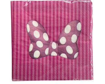 Minnie Mouse Paper Luncheon Napkins - 16 Cnt | Minnie Mouse Birthday | Minnie Mouse Party | Minnie Party Theme | Tableware