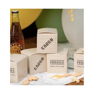 Safari Cargo Box Treat Boxes - 8 Cnt. | Safari Birthday | Safari Party Decor | Jungle Theme | Safari Favor Box | Birthday Favor Boxes