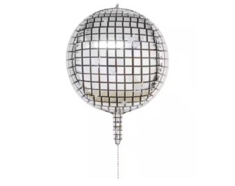 Disco Ball Foil Balloon, 12.5in | Disco Birthday | Girls Night Out | 70s Party Decoration | Showgirl Theme Party | Disco Ball Party Balloon