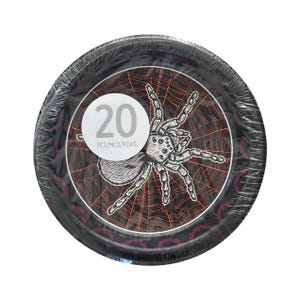 Halloween Spider Dessert Plates - 20 Cnt | Halloween Party | Halloween Themed Party | Halloween Party Decorations | Tableware