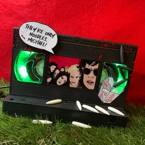 Retro VHS Lamp The Lost Boys Noodles Night Light Table Lamp. Horror 80s Movie. Order any movie! Man Cave. Great Christmas Gift.