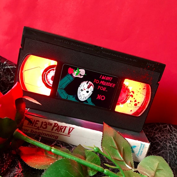 Retro Vhs Horror Friday 13th Jason Love Lamp Limited Edition Etsy