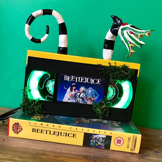 Retro Vhs Lamp Beetlejuice Sandworm Hand Sculpted And Etsy