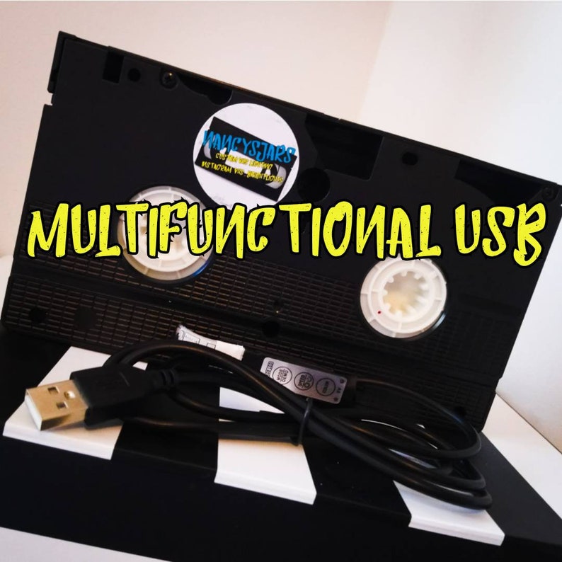 Horror 80s Movie Birthday Gift. Retro VHS Lamp The Addams Family Original Night Light Table Lamp Order any movie Man Cave
