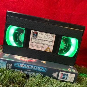 Retro VHS Lamp Ghostbusters Original VHS with Case Night Light Table Lamp. Order any film! Man Cave. Awesome Father’s Day