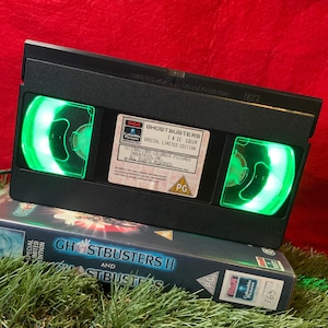 Retro VHS Lamp Ghostbusters Original VHS with Case Night Light Table Lamp. Order any film! Man Cave. Awesome Christmas gift