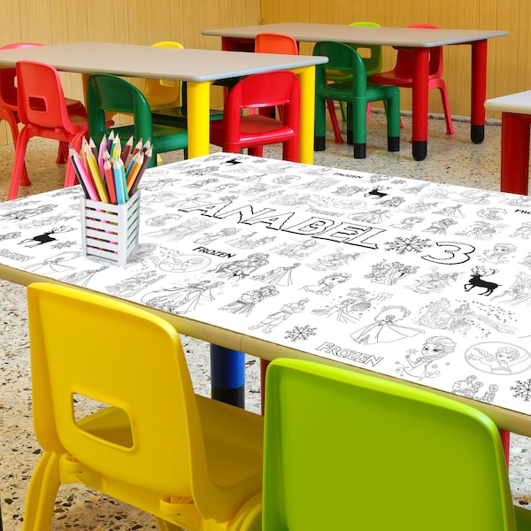 Personalized Coloring Page Table Cloth - Etsy