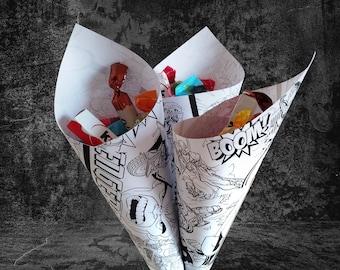 INSTANT DOWNLOAD Printable Avengers favor cones, Avengers paper bags, Heroes coloring sheets