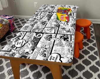 6x3 ft Monster Truck coloring table runner, Monster Jam coloring pages, Printable birthday paper place mat