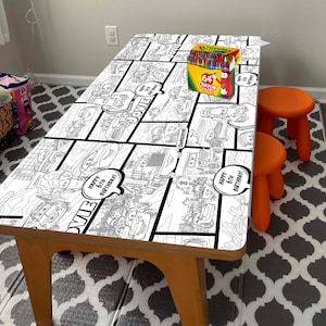 6x3 ft Cars coloring table runner, Personalized Cars coloring place mat, Printable birthday activity