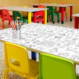 6x3 ft Minions coroling tovaglia, FILE DIGITALE, copertina da tavolo da colorare personalizzata Cattivissimo me, corridore da tavola di carta di compleanno stampabile