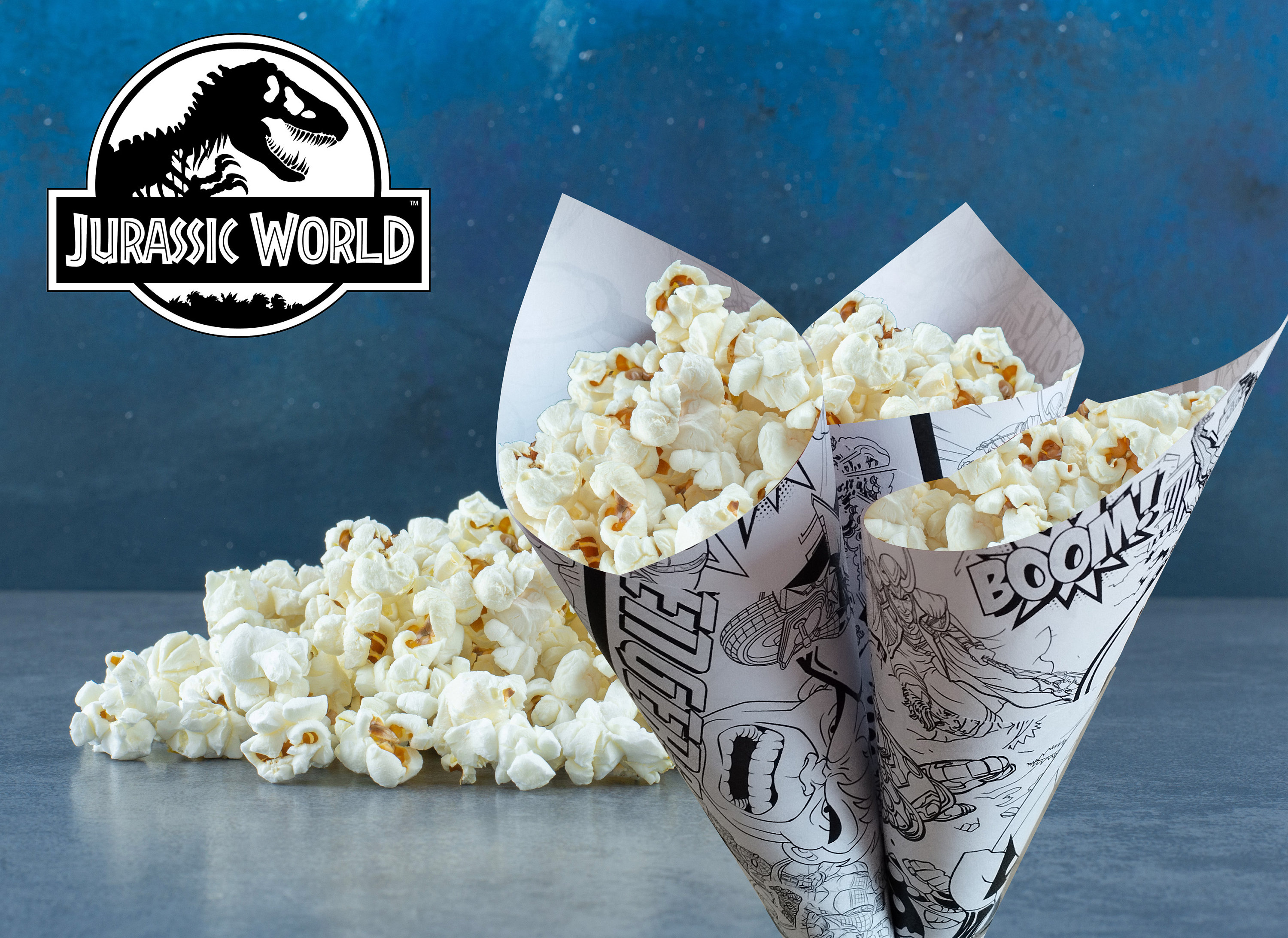 Jurassic Printable Birthday Favor Bags, Dinosaur Popcorn Cones, Favor ...