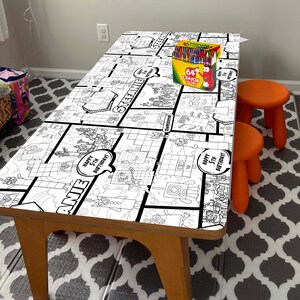 6x3ft Number Coloring Table Runner | Count and Color Activity | Math Learning | Kids education