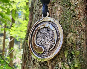 Bronze Enso Pendant