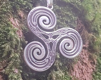 Sterling Silver Triskelion - Double Sided