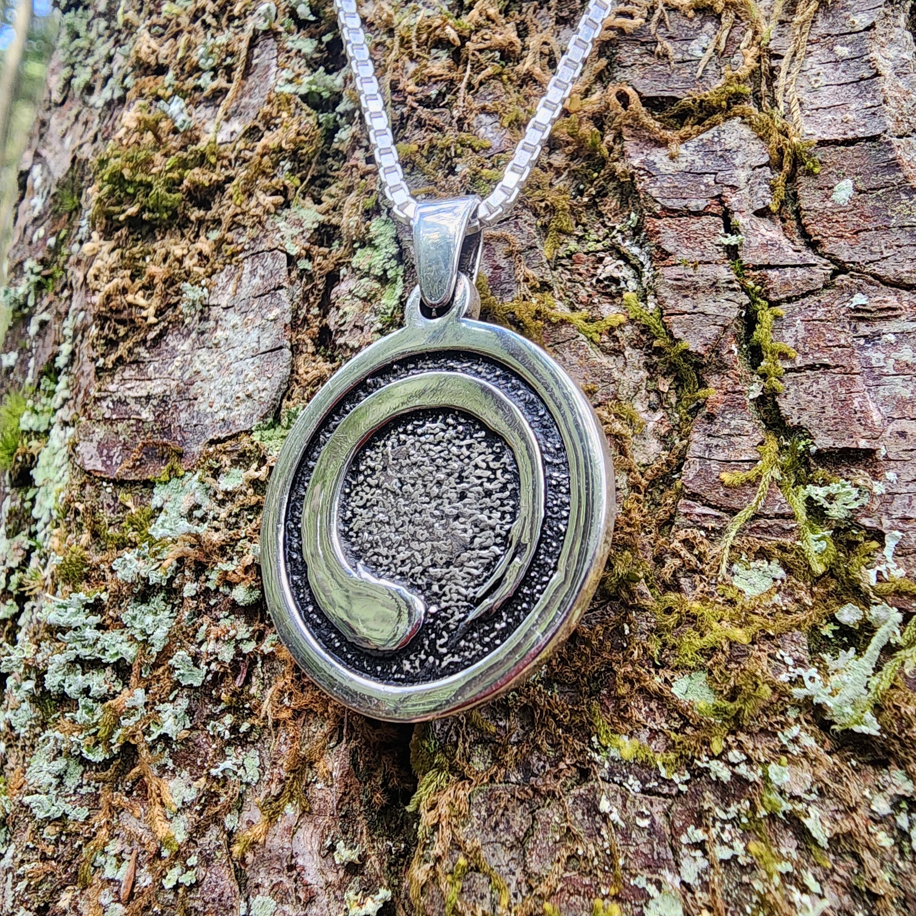 ◆STONEHENgE◆ silver cubic necklace SC24B22E Sterling Silver Stonehenge Pendant - small – Evie Spicer