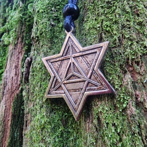 Bronze Merkaba Pendant - Double Sided