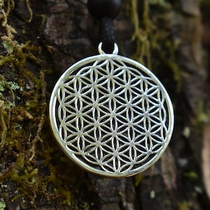 Sterling Silver Flower of Life Pendant - Double Sided