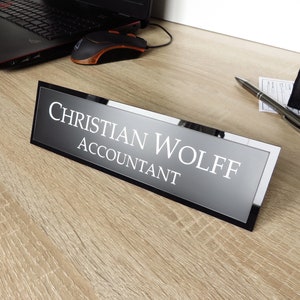 Custom Laser Engraved Sign Executive Personalised Desk Name Plate Logo Plaque Custom Laser Engraved Sign Executive Personalised Desk Name Plate Logo Plaque