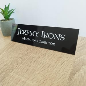 Personalisiertes Schreibtisch Namensschild: Custom Office Schild
