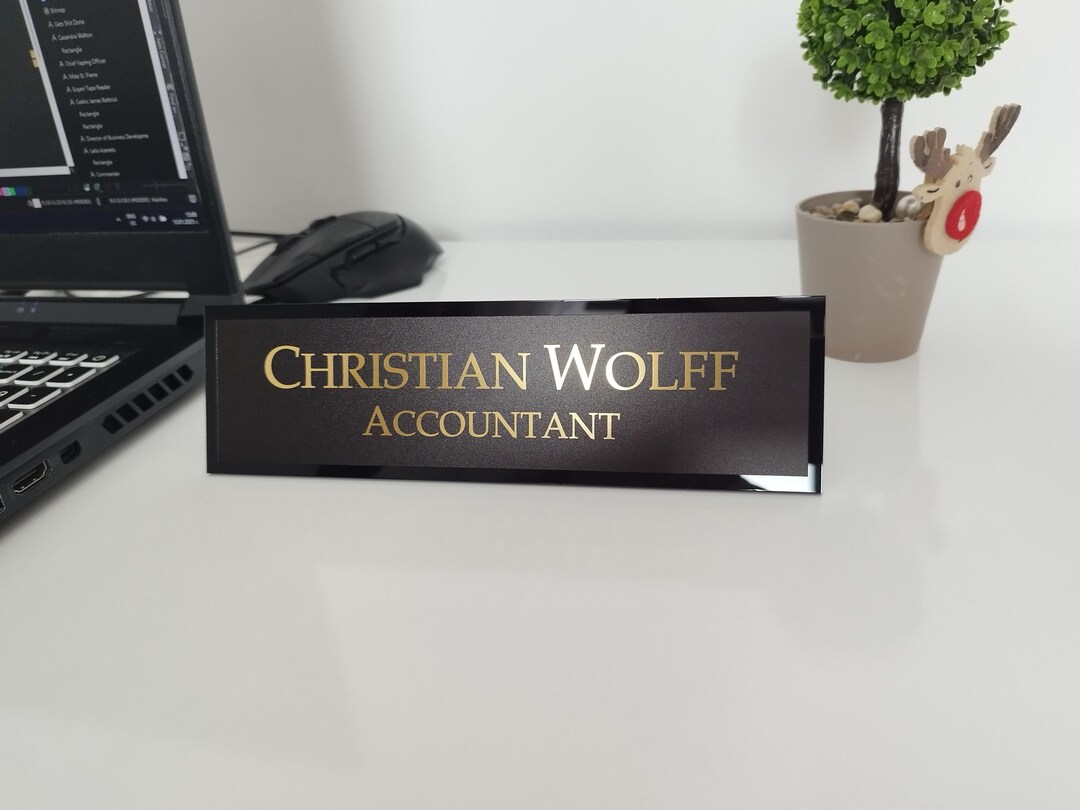 Personalised Desk Name Plate, Custom Desk Sign, Office Plaque ...