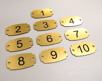 umbered door tags, clubs, hotel, door, bar, school, door and locker numbers, 50 pcs