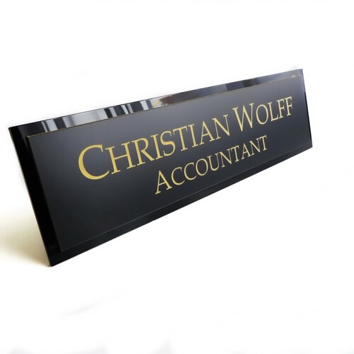 Executive Personalized Desk Name Plate Custom Engraved Desk Etsy