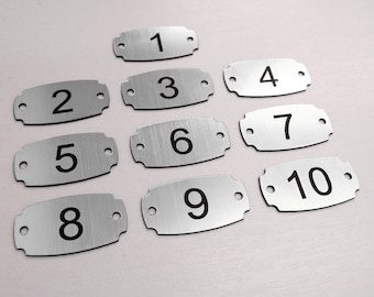 Custom Numbered Door Tags, Clubs, Hotel, School, Door Numbers, locker numbers, 10 pcs