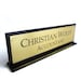 Executive Personalised Desk Name Plate, Custom Engraved Desk Sign ...