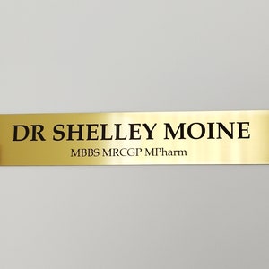 9&quot; x 2&quot; Custom Engraved Office Sign, Personalised Door Sign, Plaque, Name, Home, Double Sided Mounting Tape.