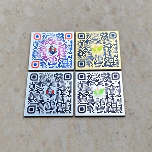 4cm Custom QR Code With Logo, Menu Table, Lockers, Restaurant, Club, Facebook, Instagram, TikTok, Twitter, Web Link.