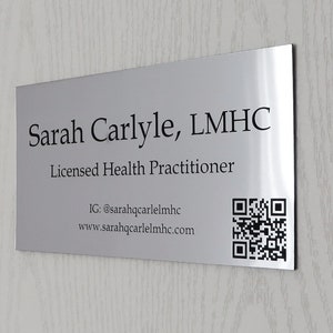 Custom Engraved Office Sign, Personalised Door Office Sign, Peel & Stick Adhesive. image 4