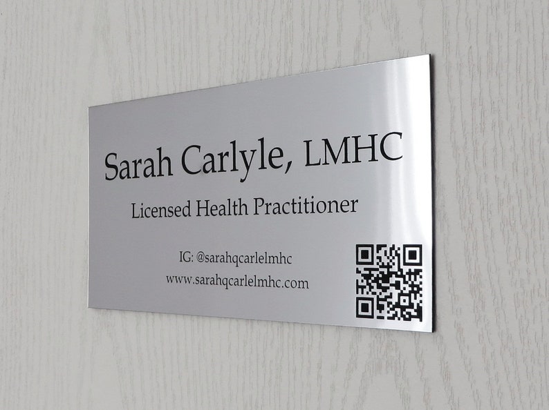 Custom Engraved Office Sign, Personalised Door Office Sign, Peel & Stick Adhesive. image 4