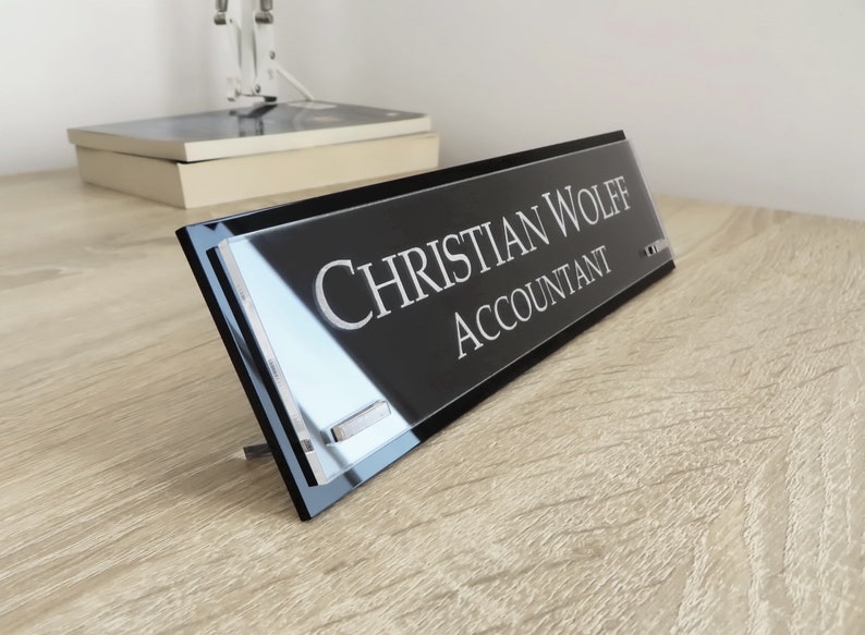 Executive Personalised Desk Name Plate Custom Engraved Desk Etsy