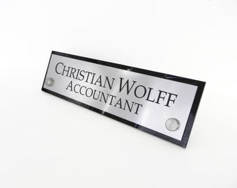 Personalised Desk Name Plate, Custom Desk Sign, Office Plaque, Executive Office Sign.