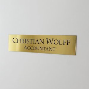 10&quot; x 2.5&quot; Custom Engraved Office Sign, Personalised Door Office Sign, Plaque, Name, Home, Double Sided Mounting Tape.