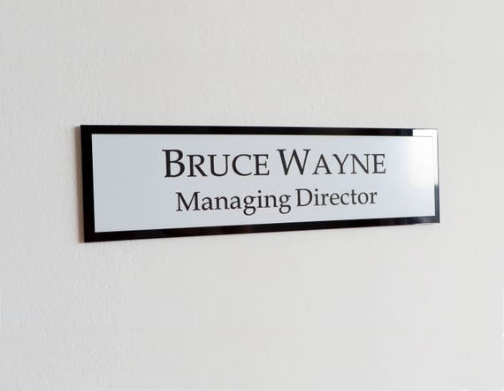 Custom Engraved Plaque Personalised Office Wall Sign Logo Door