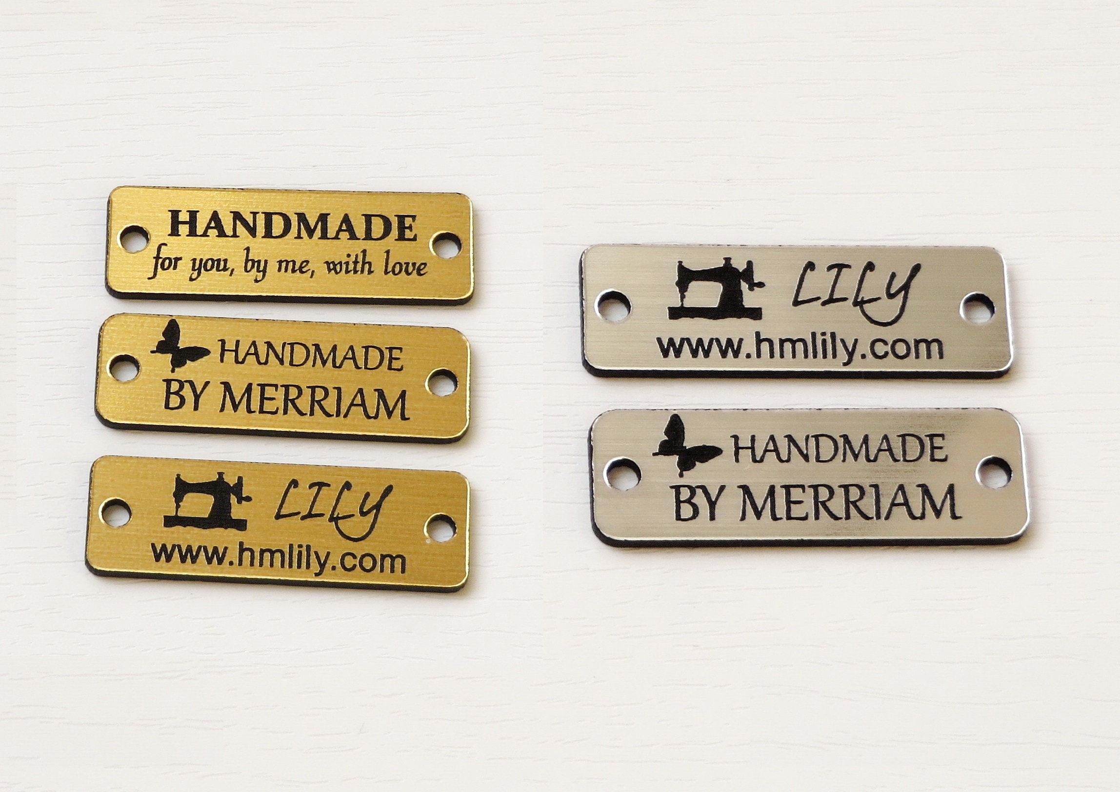 Custom Metal labels & tags for clothing line
