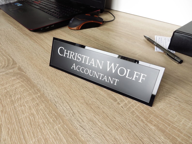 Executive Personalised Desk Name Plate Custom Engraved Desk Etsy