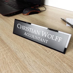 Personalised Desk Name Plate, Custom Desk Sign, Office Plaque, Executive Office Sign.